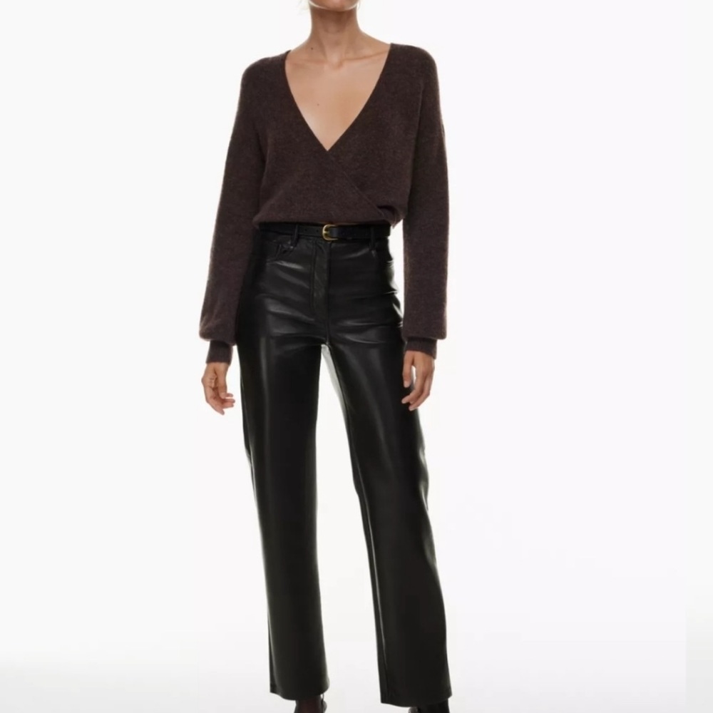 Aritzia Melina Slim Vegan Leather Pants (NWT)